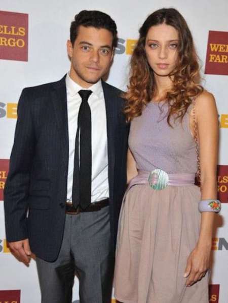 Angela Sarafyan and Rami Malek together